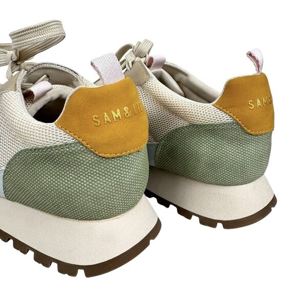 Sam and Libby Women's Randal Sneaker 11M  Bayleaf Green Lace Up Vegan Pastel - Picture 3 of 16